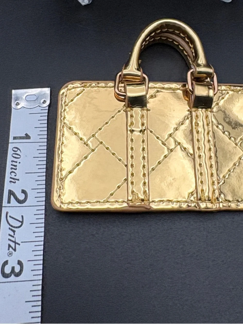 Kurt Geiger Boston BagCharm Keychain Gold Mirror Finish EagleHead